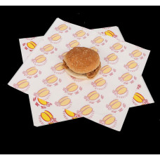 Disposable Coated Food Wrapping Paper,Oil Proof Hamburger Paper